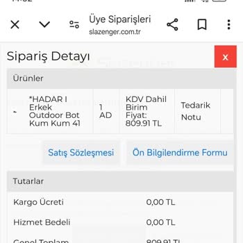 Slazenger'dan Sipariş Edilen Ürün Teslim Edilmiyor