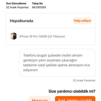 Hepsiburada Eskiyi Yenile Sürecinde Teslimat Sorunu