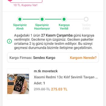 Teslim Edilmeyen Telefon Kabı Ve Para İadesi Talebi