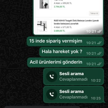 Rudi'den Sipariş Sonrası İletişim Sorunu Ve Para İadesi Beklentisi