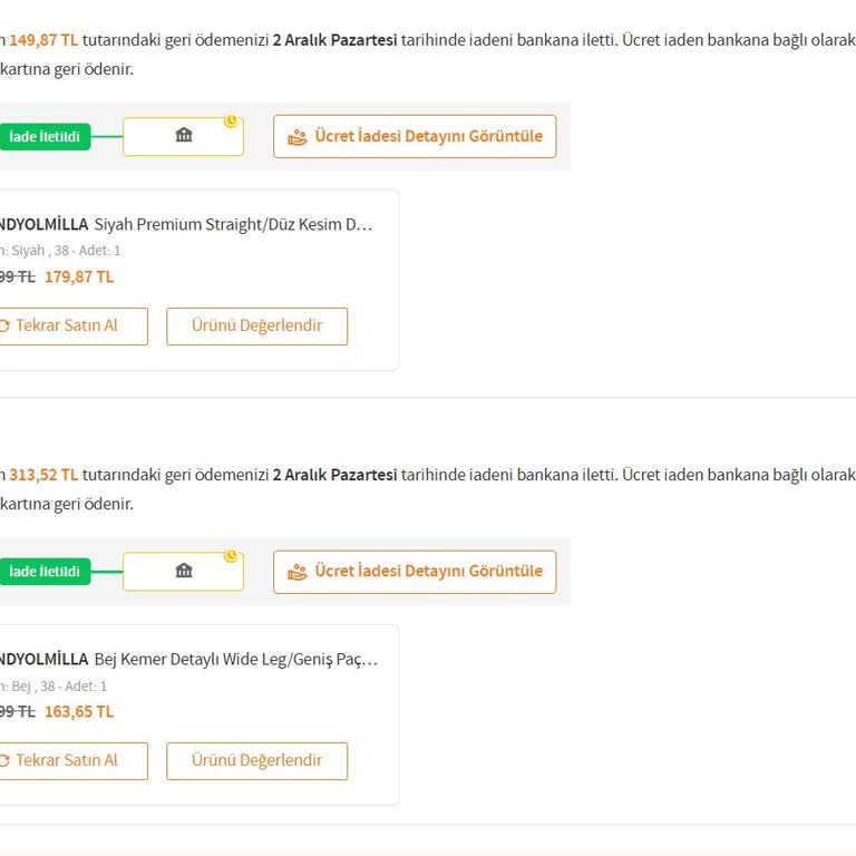 Yanlış Beden Ve İade Sorunları: Trendyolmilla'da Hayal Kırıklığı