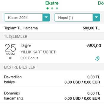 Garanti Bankası Kredi Kartı Aidat İadesi Talebi