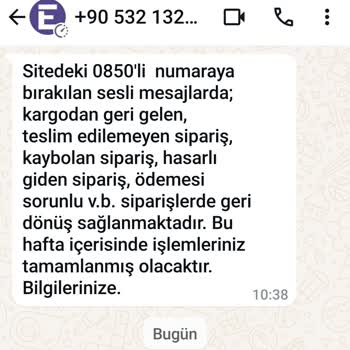 Ütü Siparişim Teslim Edilmedi Ve Para İadesi Yapılmadı