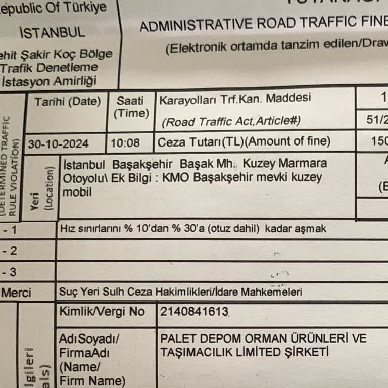 Kuzey Marmara Otoyolu'nda Anlamsız Hız Cezası