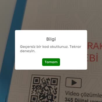 Üçdörtbeş Geçersiz QR Kod Ve Video Çözüm Sorunu