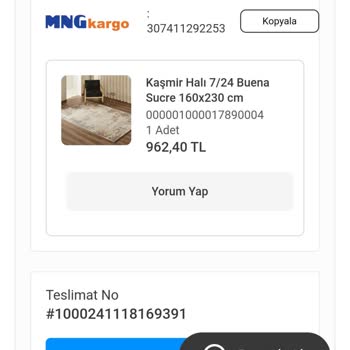 Yanlış Halı Modeli Ve Yetersiz İade Süreci