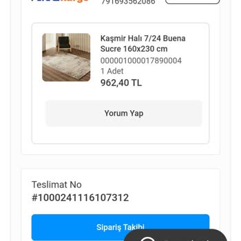 Yanlış Halı Modeli Ve Yetersiz İade Süreci