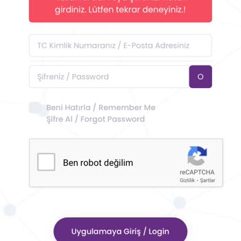 Segem Sertifikası İçin Sisteme Giriş Sorunu