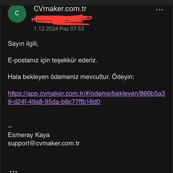 CV Maker Üyelik Ücreti Sorunu