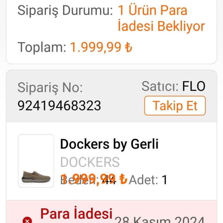 İnternetten Sipariş Verilen Ayakkabının Teslim Edilmemesi Ve İade Sorunu