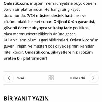 Onlastik.com'dan Aldığım Lastiklerin Teslim Edilmemesi Ve İade Sorunu