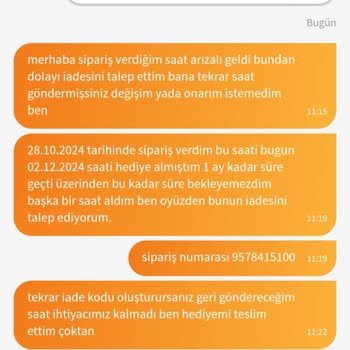 Trendyol'dan Aldığım Arızalı Saat Ve İade Sorunu