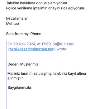 Sigorta Yenileme İptalinde Süreç Karmaşası