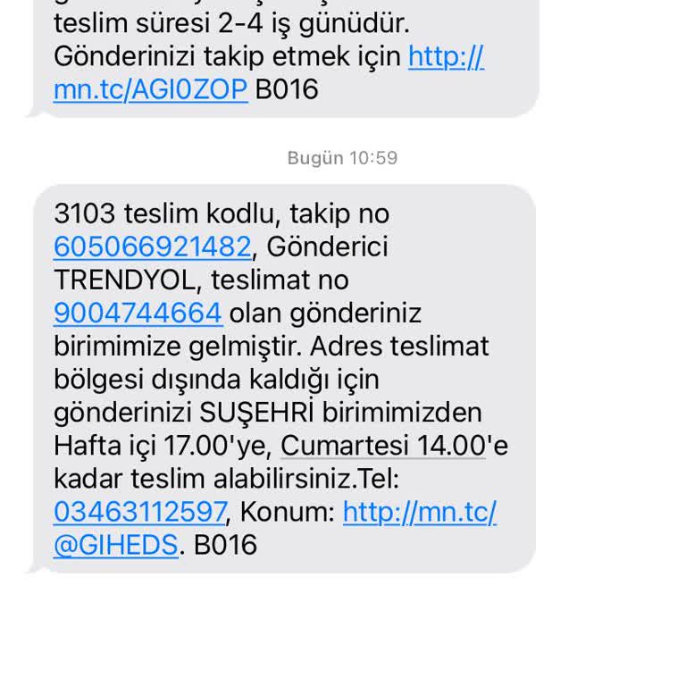 Teslimat Adresine Ulaşmayan Siparişler