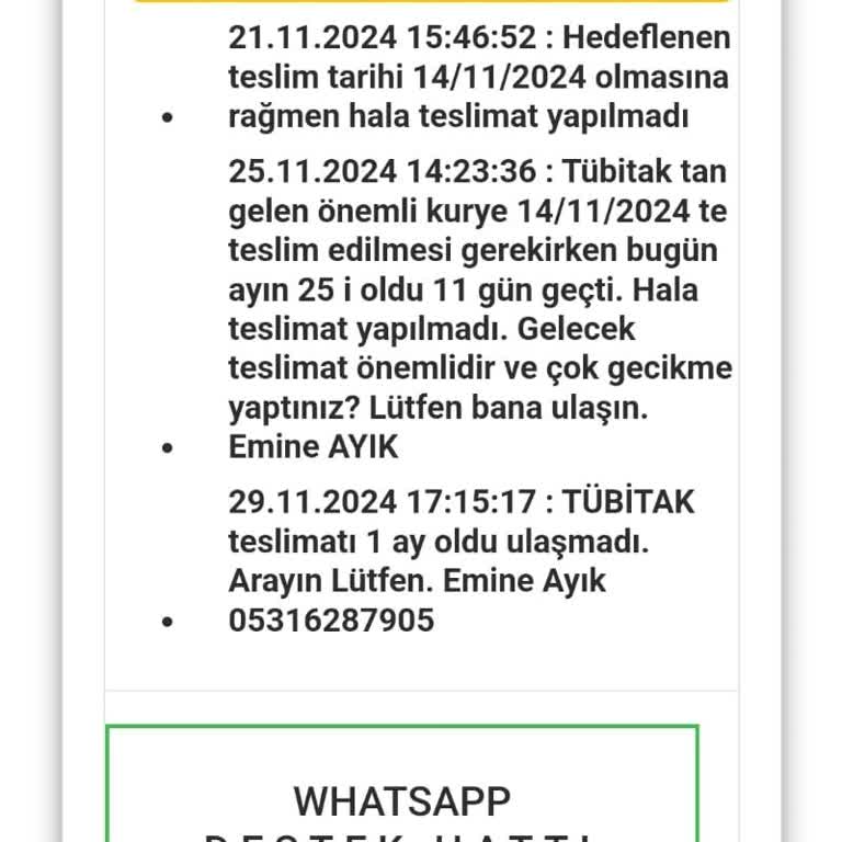 AGT Kurye'nin Güvenilmez Hizmeti Ve Ulaşılamayan Destek