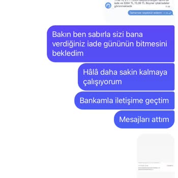 Para İadesinde Sorun Yaşıyorum