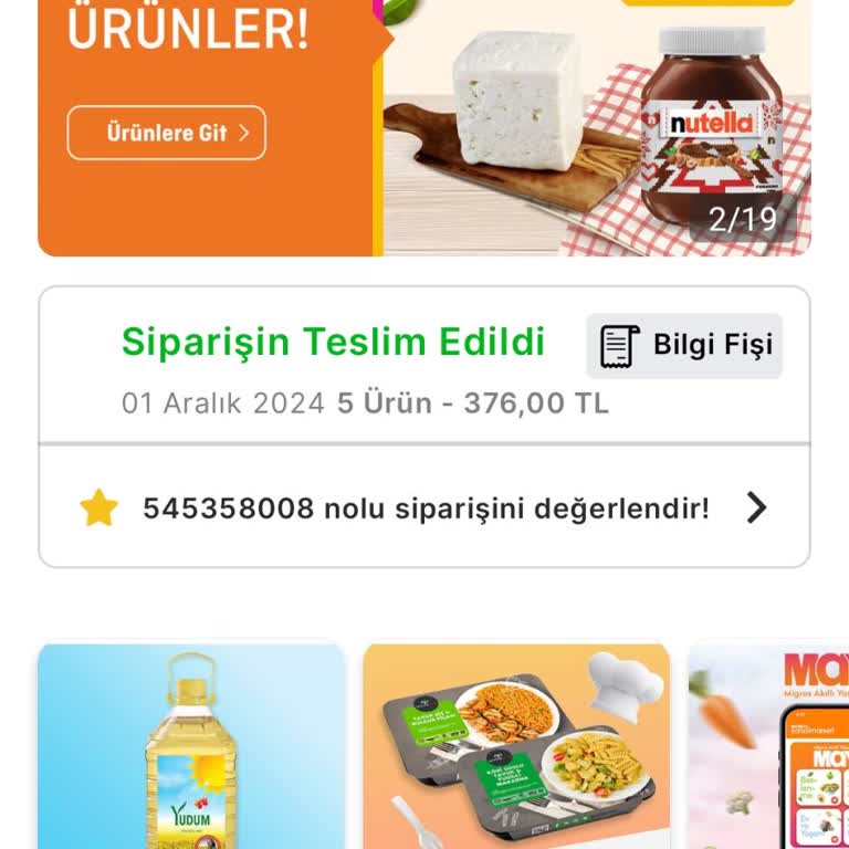 Migros Sanal Market Siparişim Teslim Edilmedi