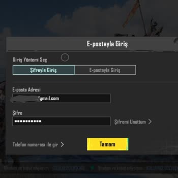Oyun Dinar Satın Aldığım PUBG Hesabına Giriş Yapamıyorum