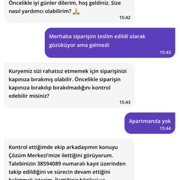 Getir Büyük Siparişim Teslim Edilmedi Ve İade Sorunu