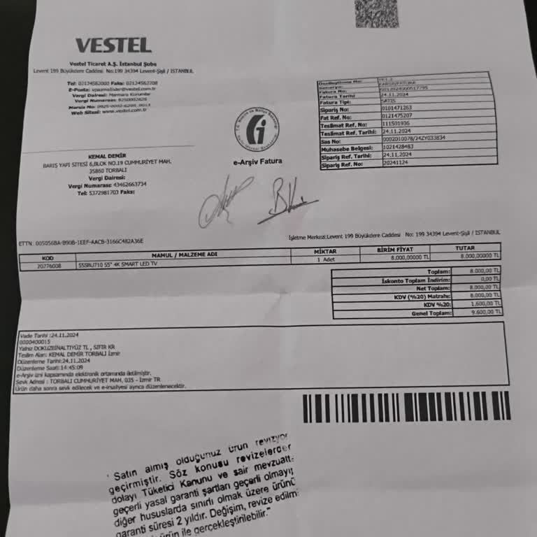 Vestel'den Aldığım Televizyonun Görüntü Kalitesi Hayal Kırıklığı