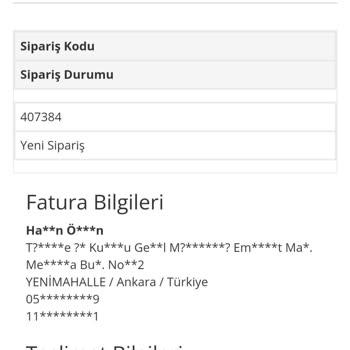 İptal Edilen Kitap Siparişi Ve Yanıltıcı Bilgilendirme