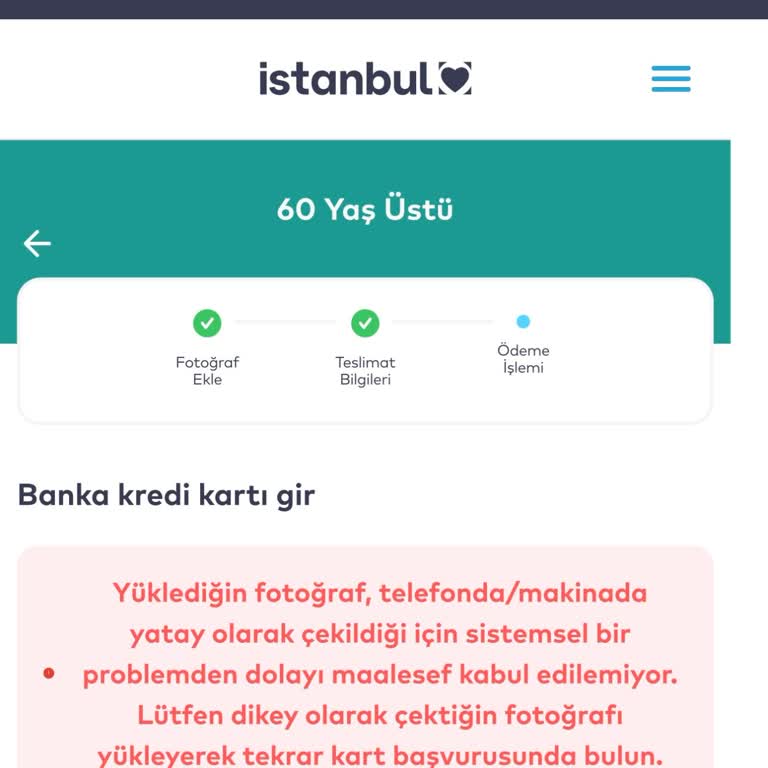 İstanbul Kart Fotoğraf Yükleme Sorunu
