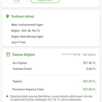 Trendyol Market'ten Sipariş İptali Ve İade Sorunu