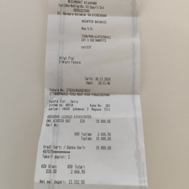Elektrikli Scooter İade Sorunu