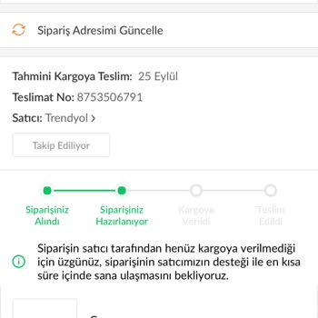 Trendyol Müşteri Hizmetleri Ve Ürün Teslimat Sorunu