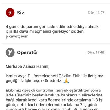 Pasta Siparişi Ve İade Sorunu