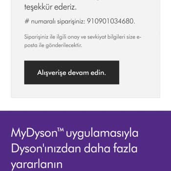 Dyson Sipariş Bilgisine Ulaşamama Sorunu