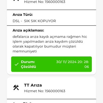 Sürekli Kopan İnternet Ve Cevapsız Şikayetler