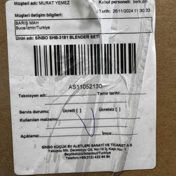 Sinbo Blender Seti: Sorunlu Onarım Ve Artan Gürültü