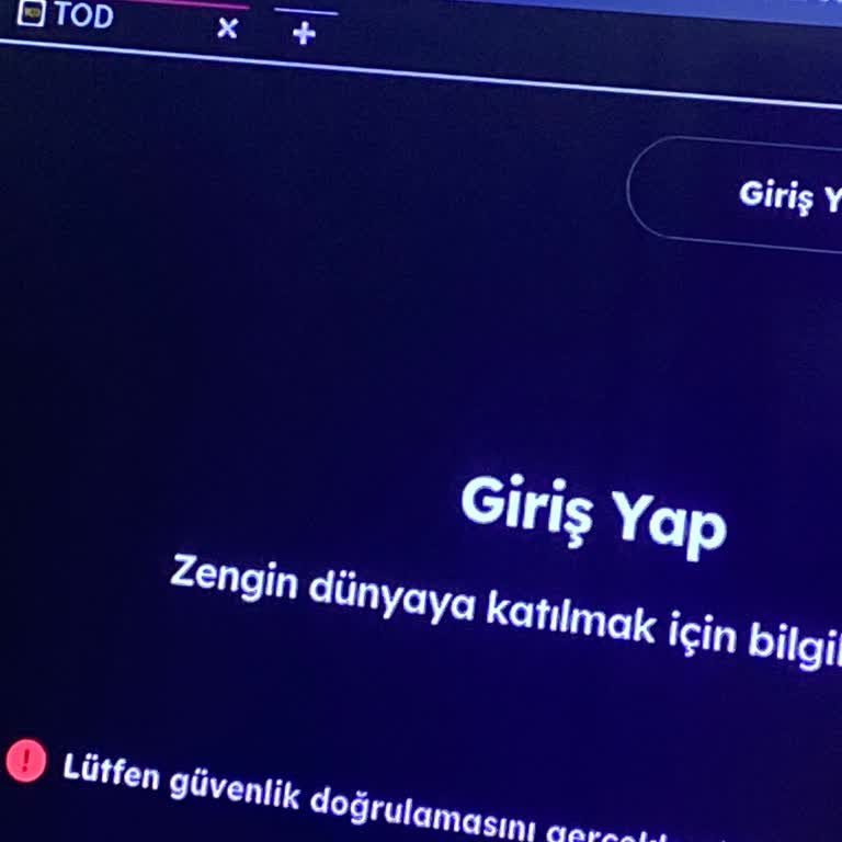 TV'de Tod Giriş Sorunu Ve Güvenlik Doğrulaması Hatası