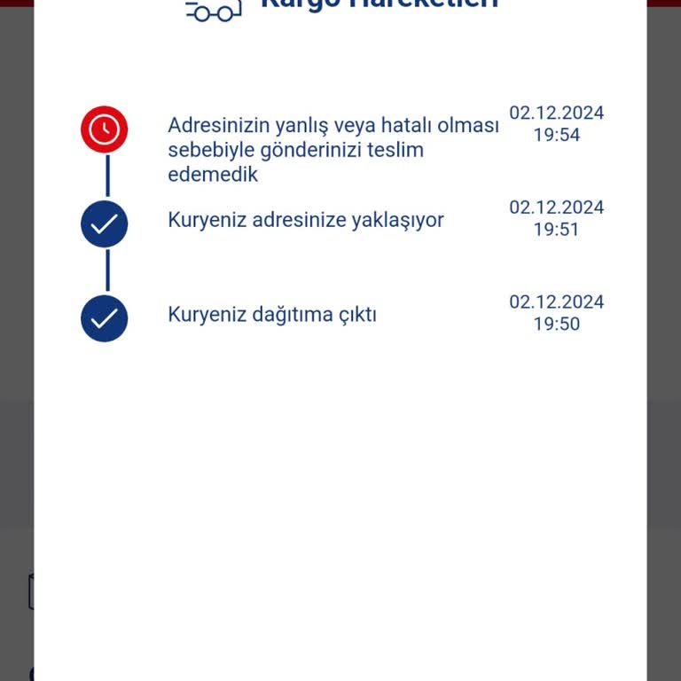 Yanlış Adres Bilgisi Nedeniyle Teslim Edilemeyen Kargo