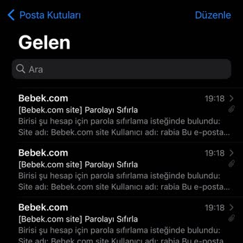 İzinsiz Parola Sıfırlama Mailleri