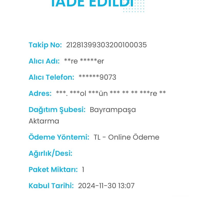 Kargoist Bayrampaşa Şubesi Teslimat Sorunu