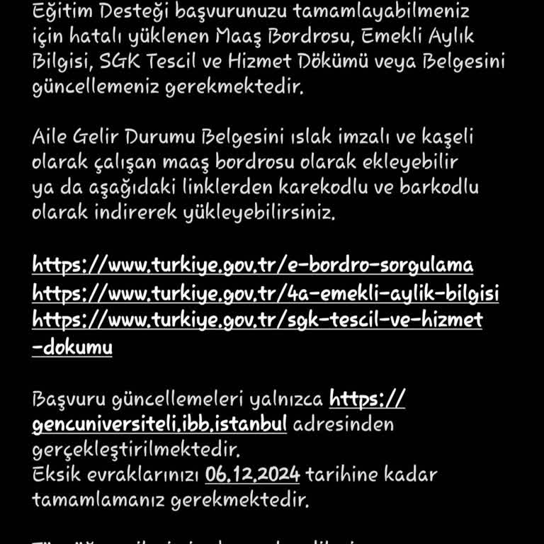İBB Burs Başvurusunda Belge Onayı Sorunu