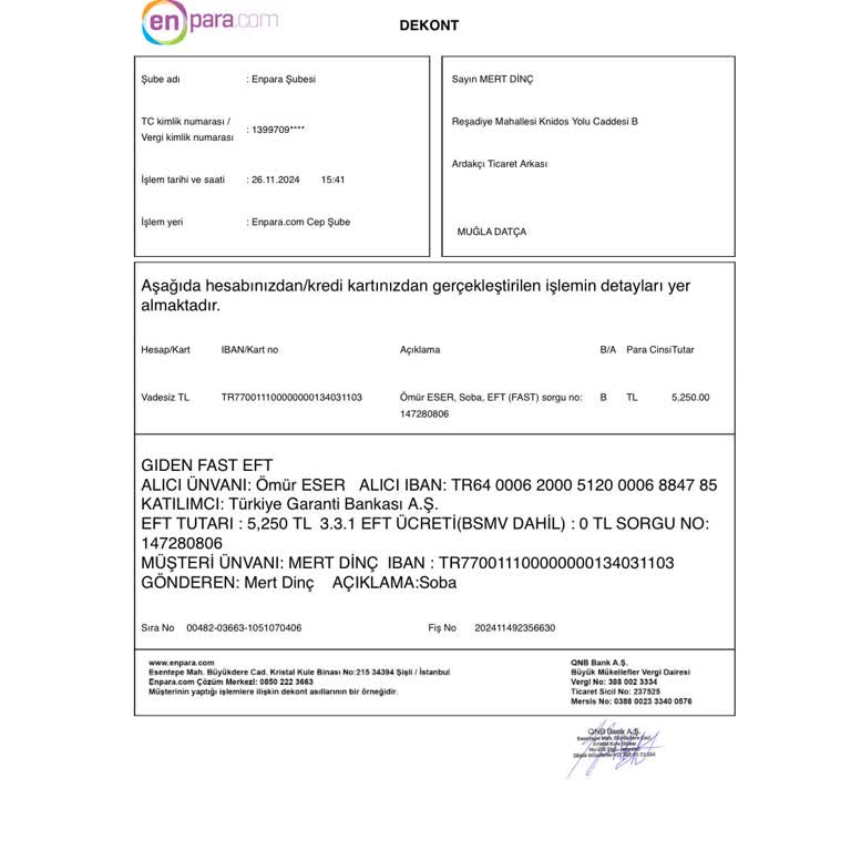 Yanlış İban'a Gönderilen Paranın İadesi