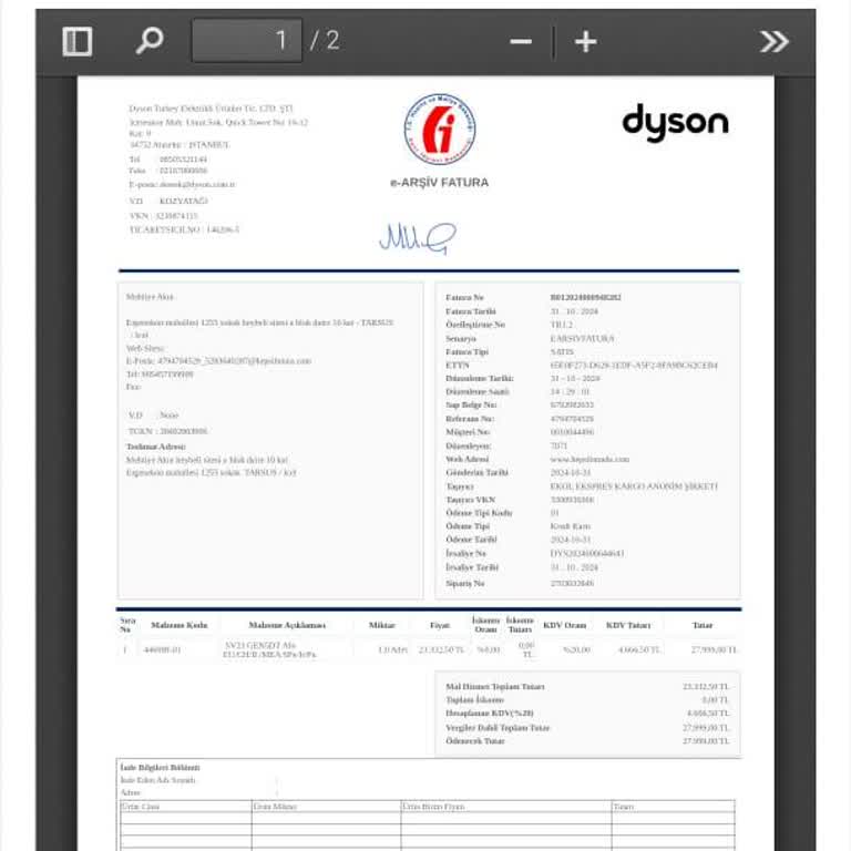 Dyson Hediye Aparatını Göndermedi