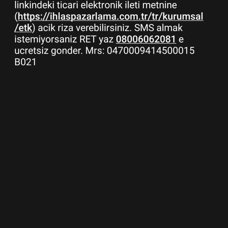 Bilinmeyen Ticari Mesaj Ve Onay Talebi