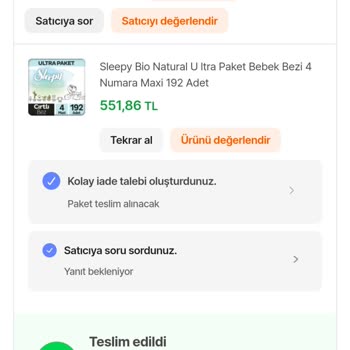 Yanlış Ve Sahte Ürün Gönderimi: Sleepy Bio Natural Bebek Bezi Sorunu