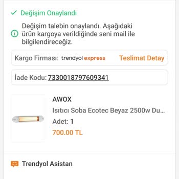 Trendyol'dan Kırık Ürün Ve Yetersiz Destek