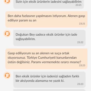 Eksik Ürün Ve Yetersiz İade Sorunu