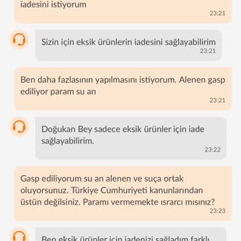 Eksik Ürün Ve Yetersiz İade Sorunu