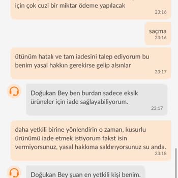 Eksik Ürün Ve Yetersiz İade Sorunu