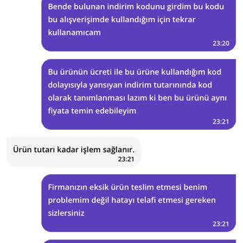Eksik Sipariş Ve Yetersiz Müşteri Hizmetleri