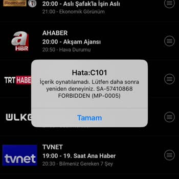 Bein Connect'te C101 Hatası Ve Ulusal Kanallarda İzleme Sorunu
