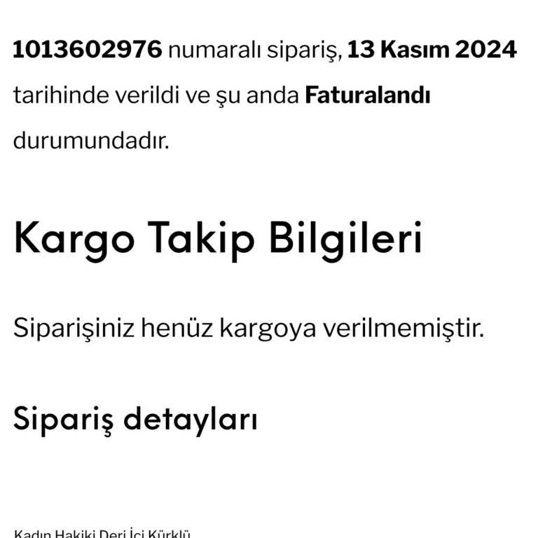 Sipariş Sonrası İletişim Sorunu Ve Kargo Gecikmesi