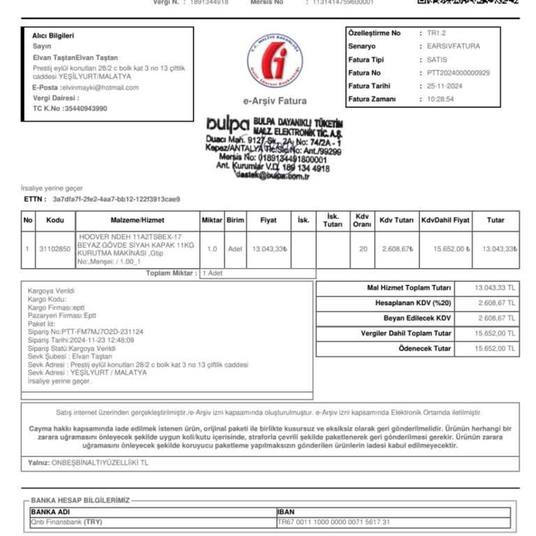 Hoover Kurutma Makinesi Ayakkabı Aparatı Çelişkisi